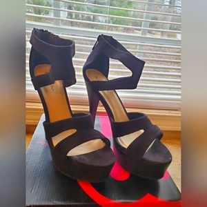 Michael Antonio Ellanee Suede Stiletto Platform Sandal Sz 11